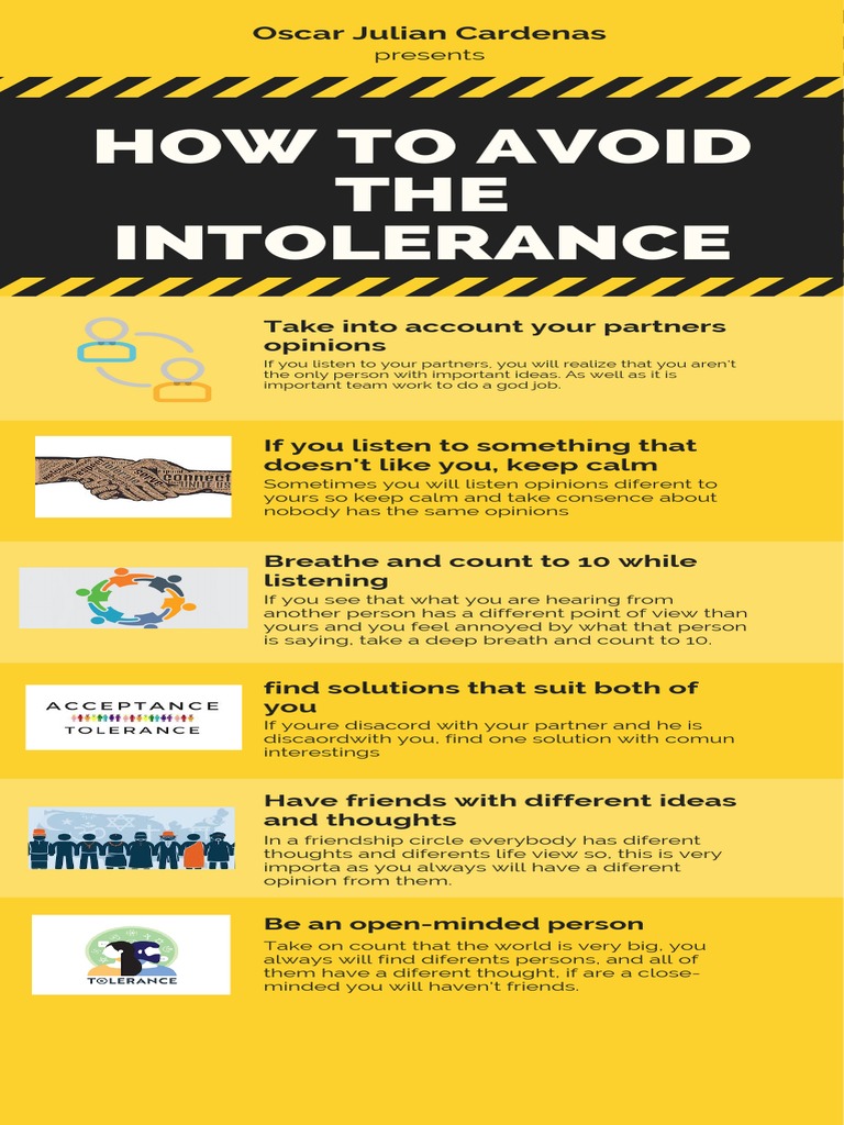 How To Avoid The Intolerance | PDF | Self-Improvement