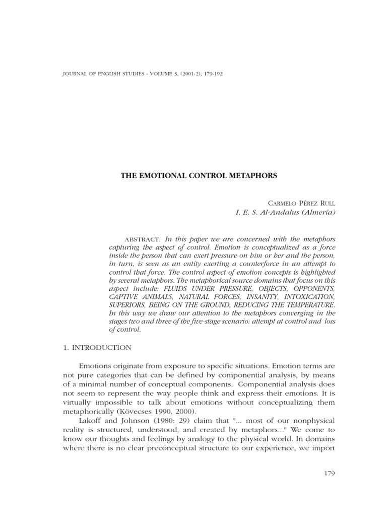 Poor Emotional Control Examples