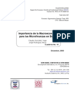 Importancia de La Macroeconomia para Las Microfinanzas en Bolivia