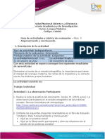 Guia de Actividades y Rúbrica de Evaluación - Paso 3 - Argumentando y Concluyendo