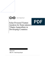 Solar-Powered Venturi For Tilapia ALSO COMPUTATION