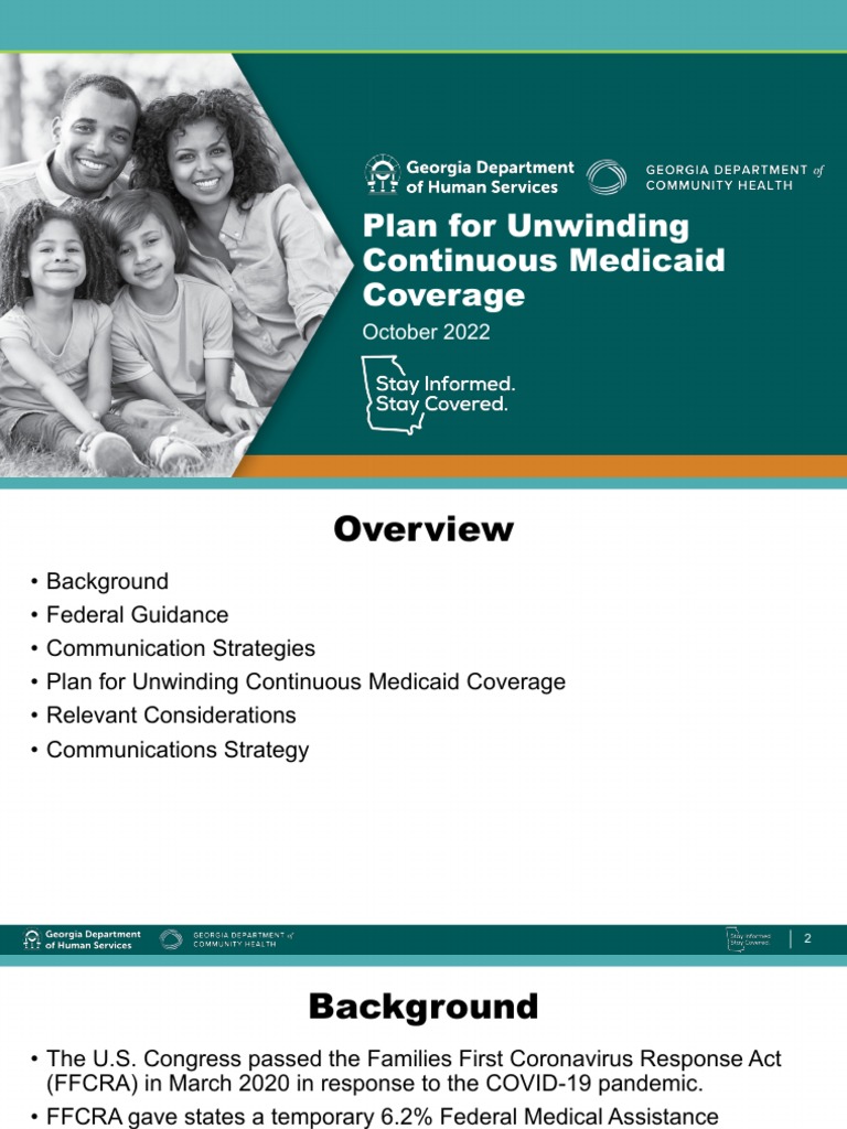 continuous Medicaid coverage unwinding plan PDF