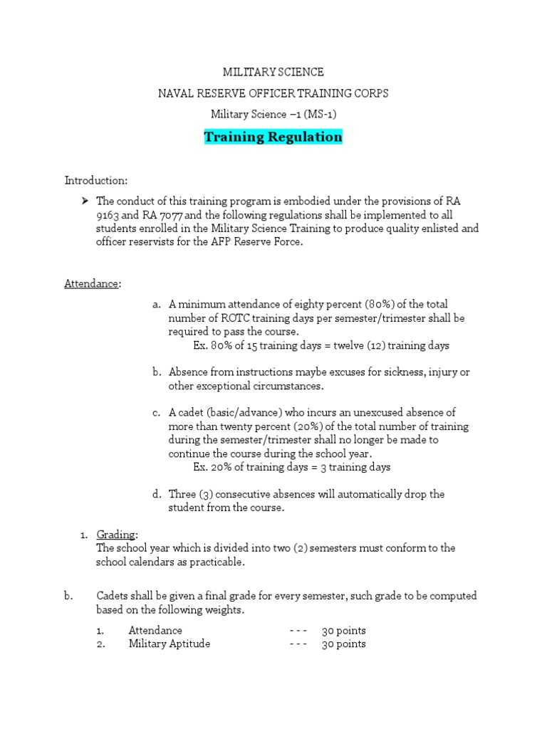 Notes of ROTC 1 | PDF