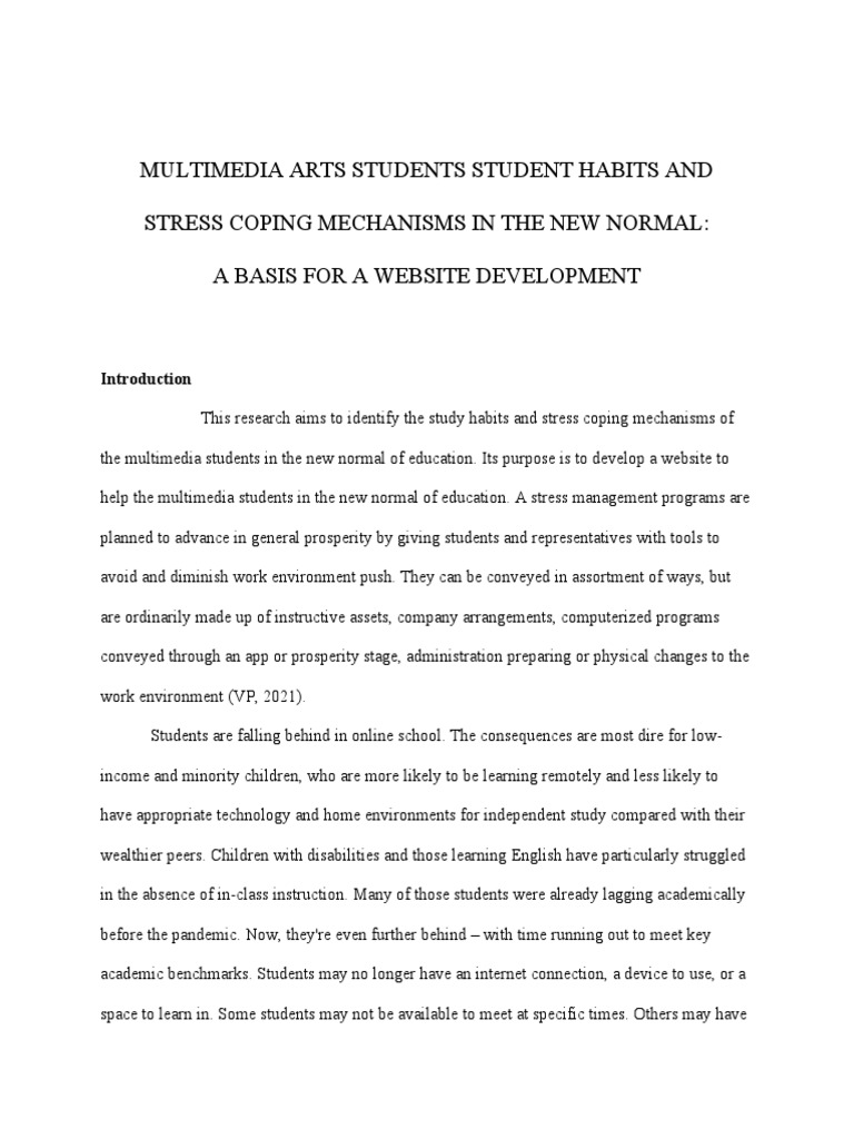 Stress Coping Mechanisms For Students