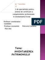 Inventarierea patrimoniului