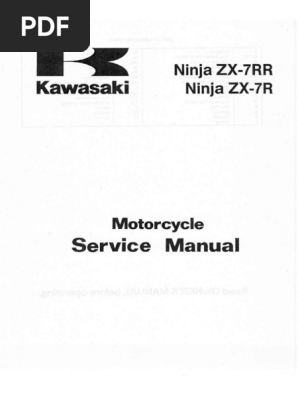 Manual de Serviço KAWASAKI ZX7R NINJA 1996-03 | PDF