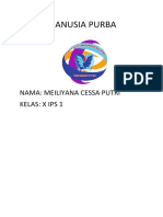 Manusia Purba: Nama: Meiliyana Cessa Putri Kelas: X Ips 1