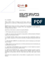 Lei Municipal sobre ruídos urbanos e proteção do sossego público