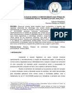 Reflexões vitimológicas sobre vítimas de crimes sexuais