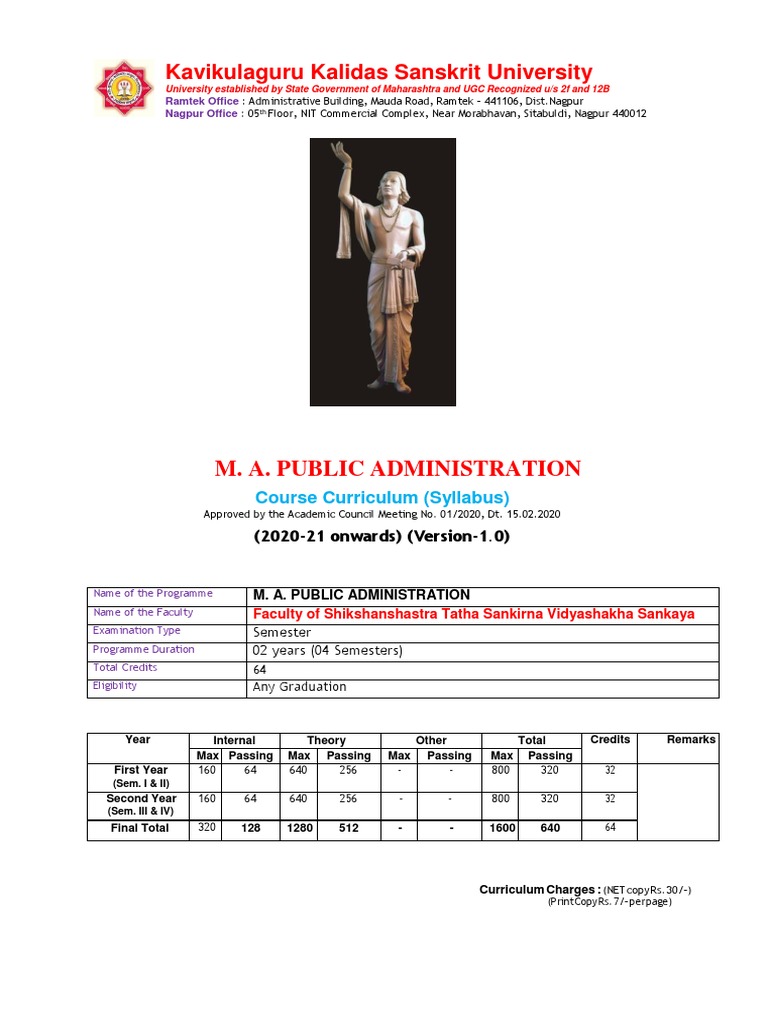 MA Public Administration Final | PDF | Government