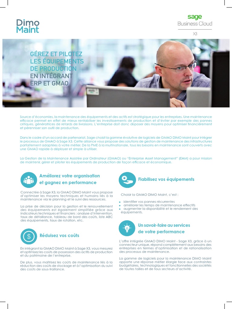 GMAO DIMO Maint et Sage X3 : Optimisation | PDF