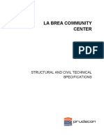 La Brea Community Center - Civil Structural Technical Specifications