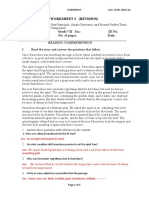 Revision - Ans - Key Worksheet 3-English-Grade 7 2022-23