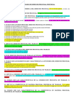 Cuestionario Derecho Procesal Laboral. Individual. Doctrina