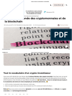 Lexique Du Monde Des Cryptomonnaies Et de La Blockchain