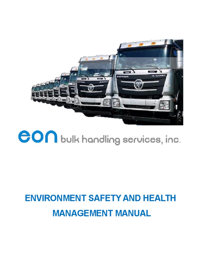 EON Bulk Handling Safety Manual | PDF | Occupational Safety And Health ...