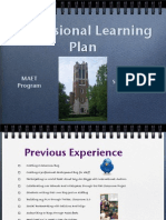 Professional Learning Plan: Maet Program Summer 2011