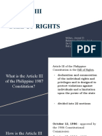 Article III protects rights in PH Constitution