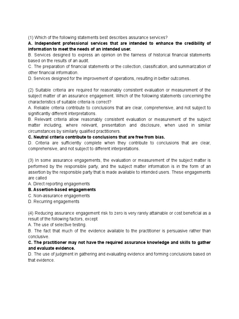 UPDATED Audit Assurance Midterms | PDF | Financial Audit | Audit