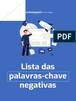 Lista de Palavras Chaves Negativas FNO