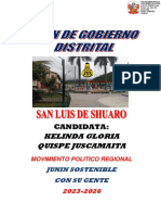 Plan de Gobierno 2023-2026 San Luis de Shuaro