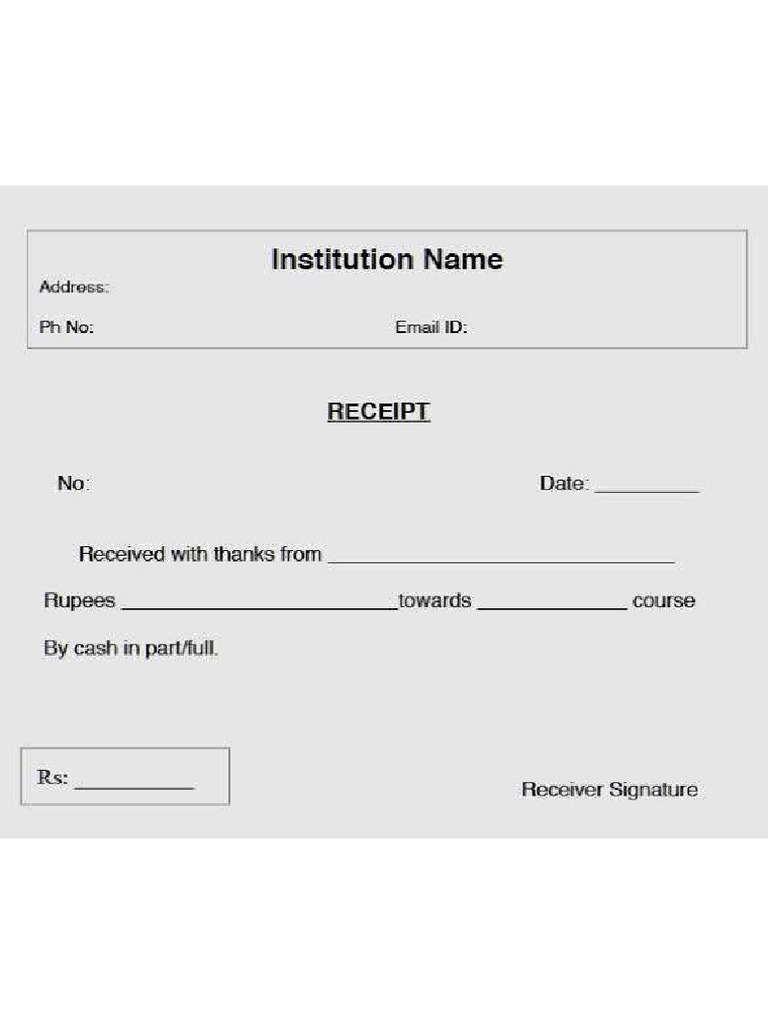 Tution Fees Receipt | PDF