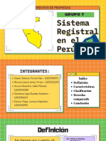 Sistema Registral en El Perú