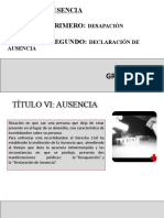 Ausencia y Desparicion de La Persona