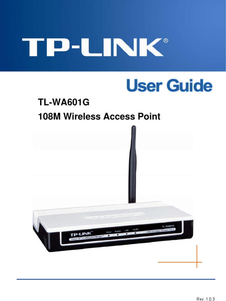 TL-WA601G 108M Wireless Access Point | PDF | Wireless Lan | Wireless ...