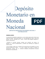 12 Depósito Monetario en Moneda