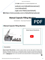 Manual Capsule Filling Machine Dimensions