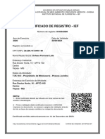 Certificado IEF - Motosserra