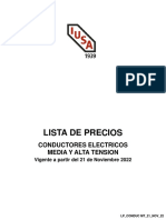 Lista de Precios Energia Media y Alta Tension