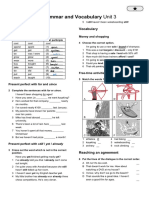 Grammar and Vocabulary Unit 3