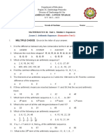 Math 10 Test 1 (Arithmetic Sequences)