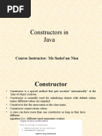 Constructors in Java