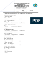 Soal Sumatif PAS Bahasa Inggris Kelas I Semester 1