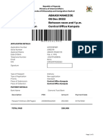Applicant Abaasi Mawejje Appointment Date 05 Dec 2022 Appointment Time Between Noon and 1 P.M. Place of Submission Central O Ce Kampala