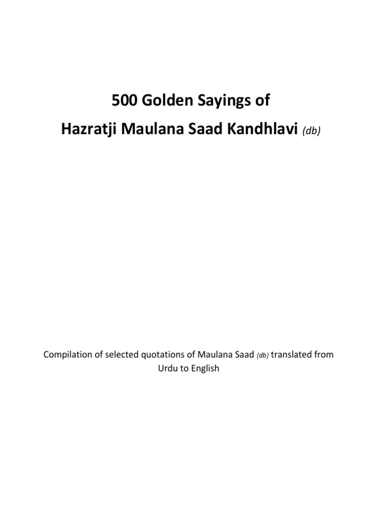 500-golden-sayings-of-hazratji-maulana-saad-kandhlavi-db-insights-on