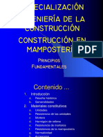 Principios Fundamentales de Construcción en Mampostería Estructural