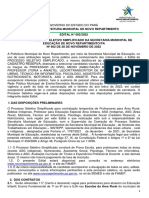 Processo seletivo SEMED Novo Repartimento 2022-2023 contrata professores