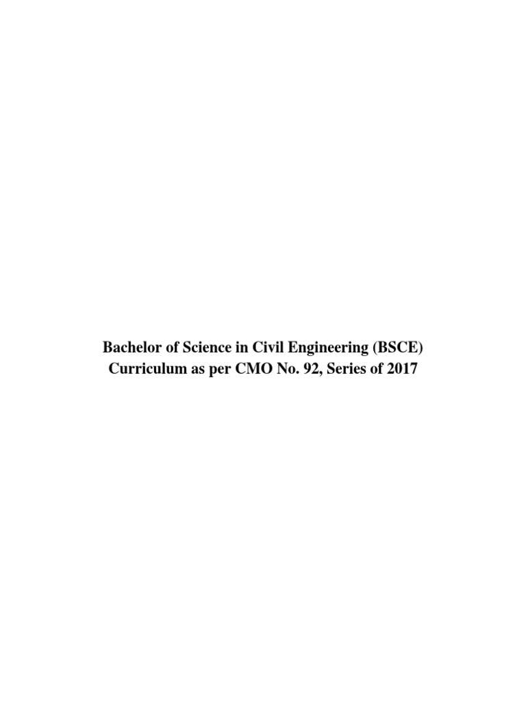 BS in Civil Engineering Curriculum Guide | PDF | Engineering | Civil ...