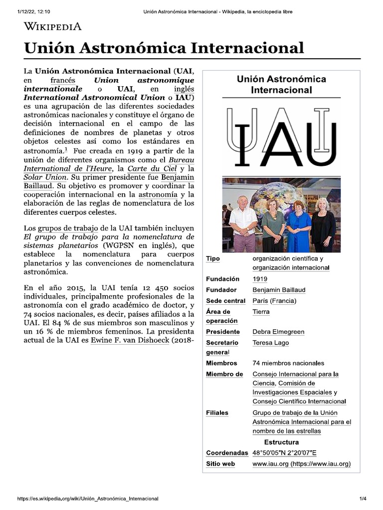 Unión Astronómica Internacional PDF
