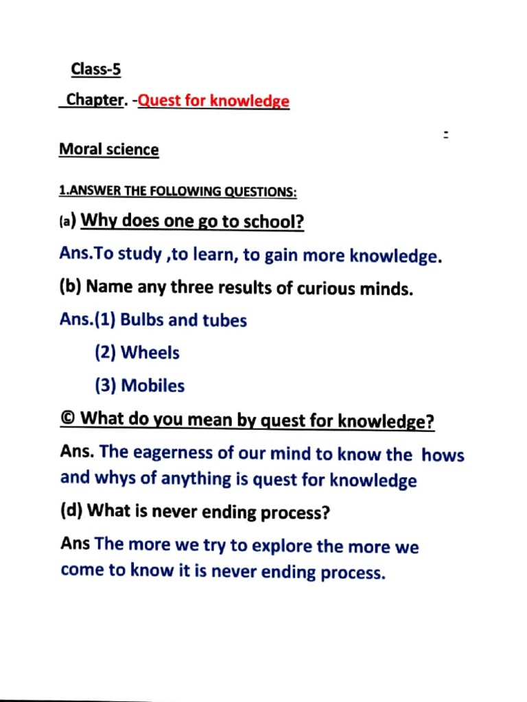 M SC L6 Quest For Knowledge | PDF