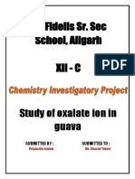 Presence of Oxalative Ions in Guava