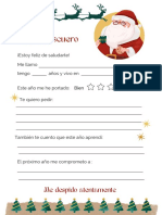 Carta A Papá Noel Formulario para Completar Infantil Rojo y Verde