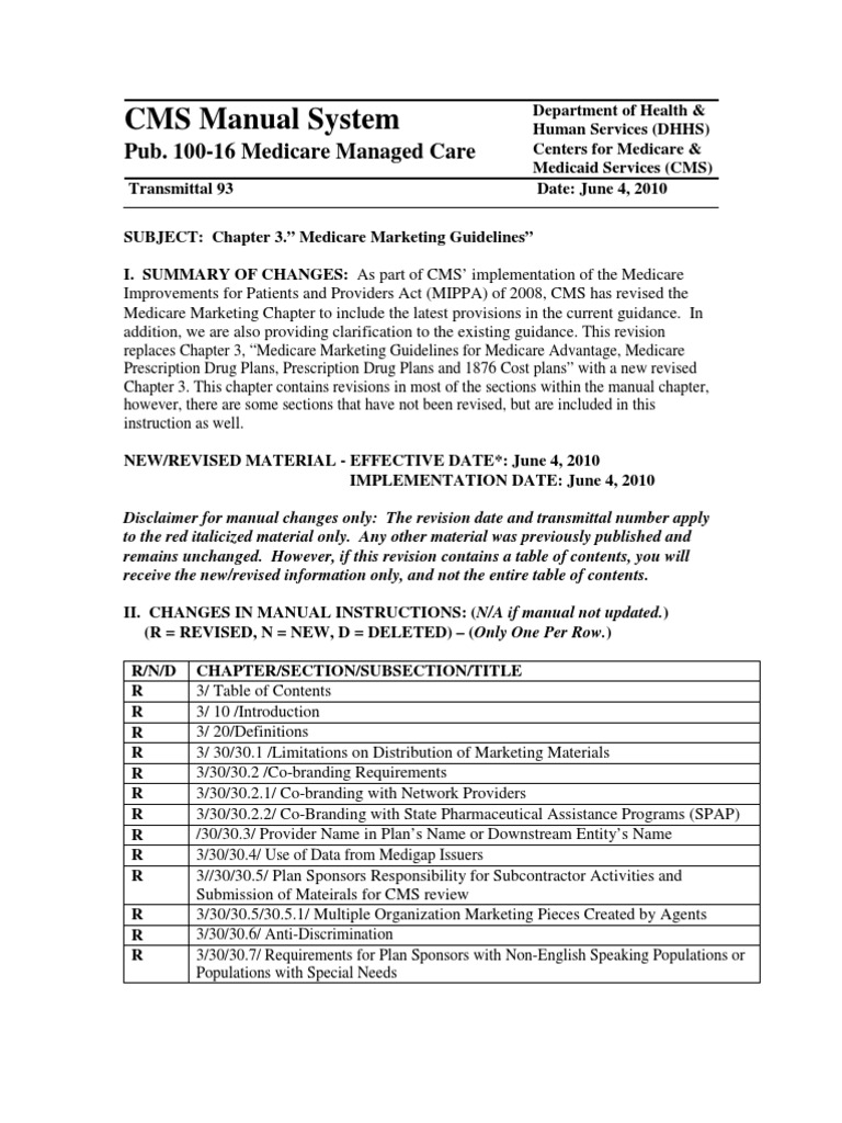 2011 CMS Marketing Guidelines PDF Medicare Part D Medicare