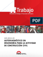 Autodiagnóstico en Ergonomía Para La Actividad de Construcción Civil