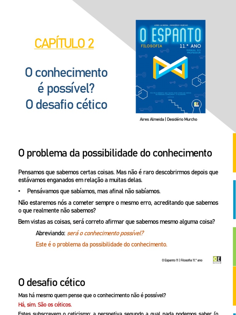 O Desafio Cético ao Conhecimento | PDF | Conhecimento | Argumento