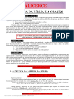 A importância da leitura bíblica e da oração para a vida espiritual